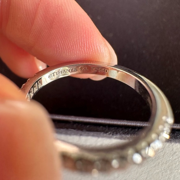 Tiffany Soleste Half Eternity Diamond Band Size 4 - Picture 7 of 8